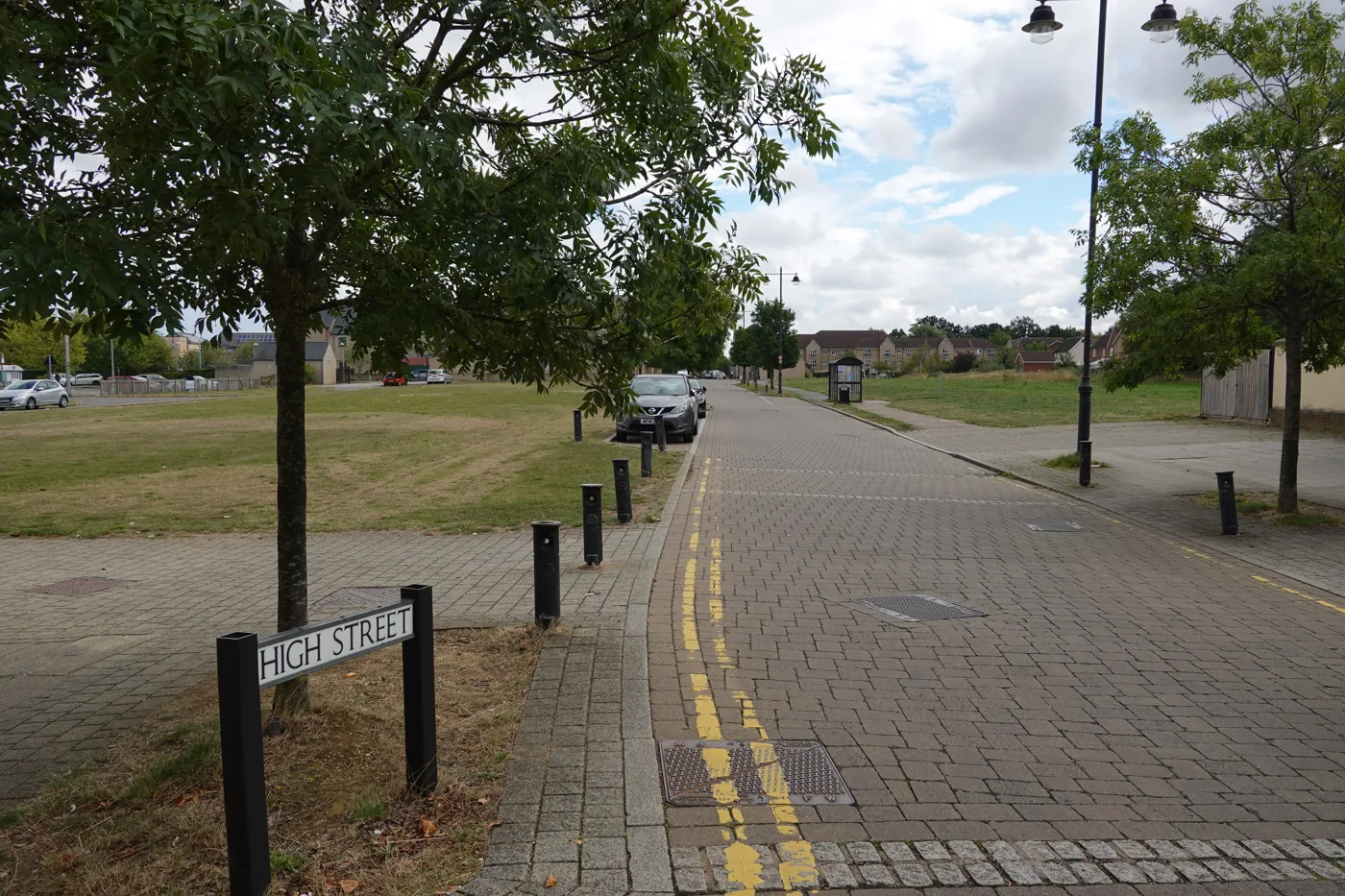 High Street, Cambourne, where The Hub Community Centre and the new shop unit stand